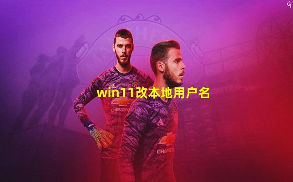 win11改本地用户名