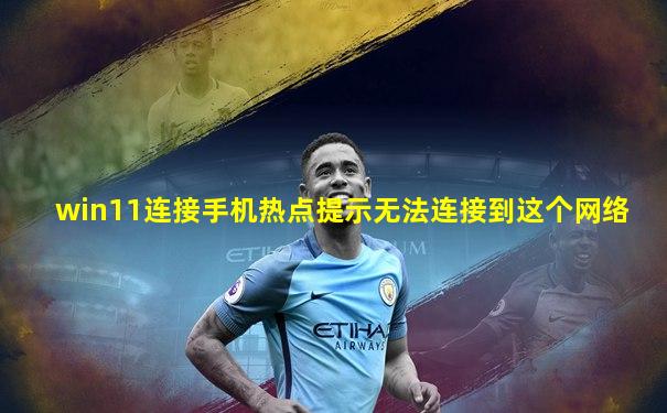 win11连接手机热点提示无法连接到这个网络