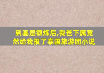 到基层锻炼后,我爸下属竟然给我报了泰国旅游团小说