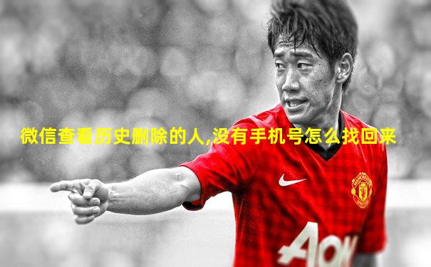 微信查看历史删除的人,没有手机号怎么找回来